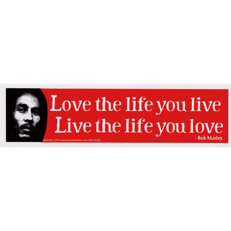 ステッカー Bs072 Love The Life You Live ボブ マーリーミニサイズ Bs072 ゼネラルステッカー 通販 Yahoo ショッピング