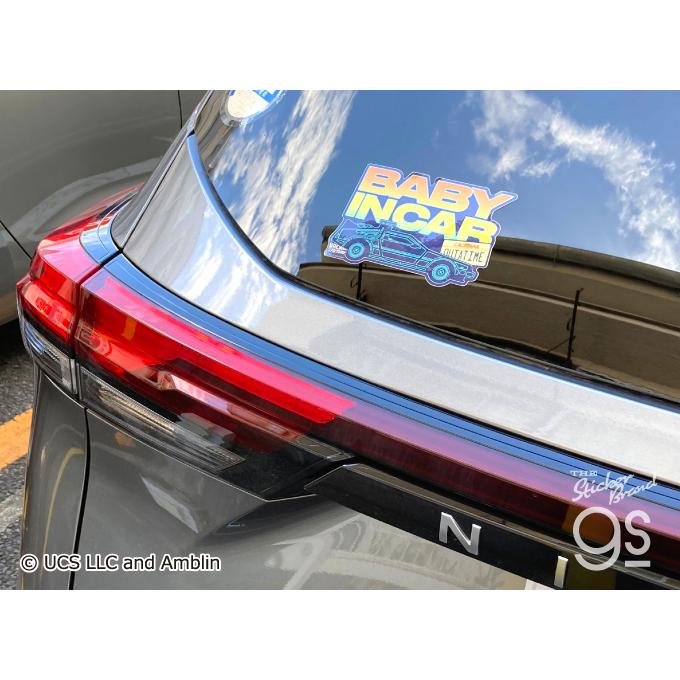 BTTF 車用ステッカー BABY on BOARD バック・トゥ・ザ・フューチャー ユニバーサル ステッカー 映画 ドク マーティ gs ...