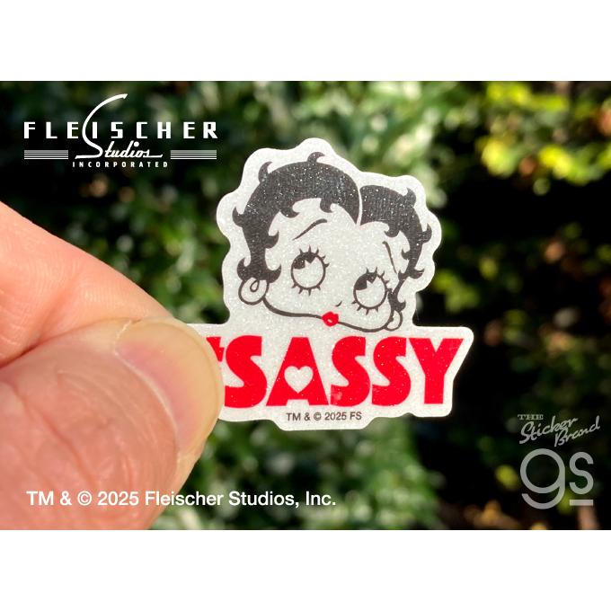 BETTY BOOP(TM) グリッターダイカットステッカー 水玉ハート ベティー
