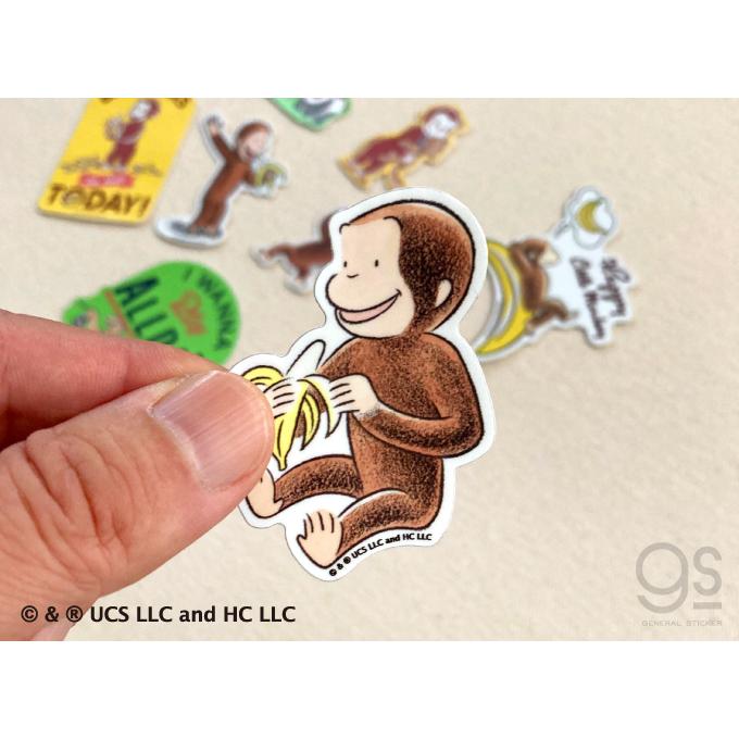全6種セット おさるのジョージ 絵本 ダイカットミニステッカー
