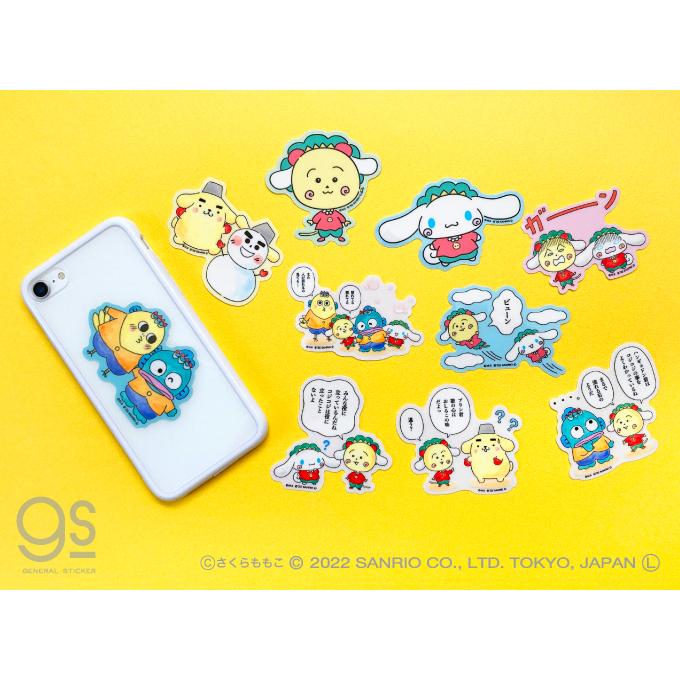全10種セット コジコジ×サンリオキャラクターズ 透明ステッカー