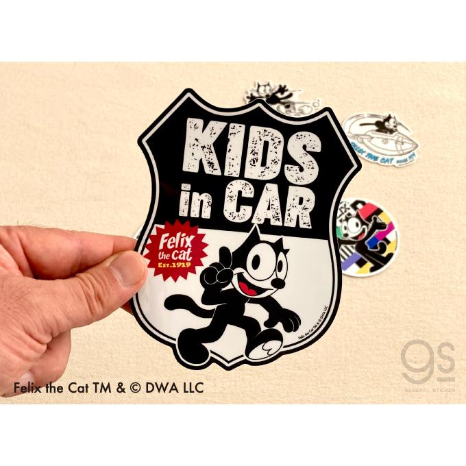 FELIX 車用ステッカー KIDS in CAR  ユニバーサル キャラクターステッカー 黒猫 Cat フィリックス・ザ・キャット イラスト gs 公式グッズ FLX-026｜we-love-sticker｜02