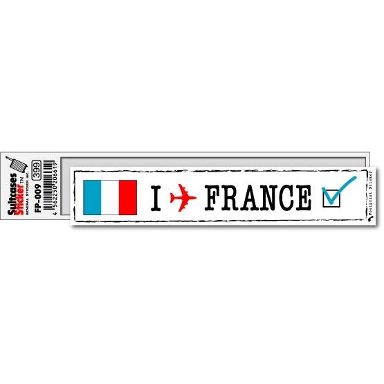 フットプリントステッカー FP009 フランス FRANCE スーツケース