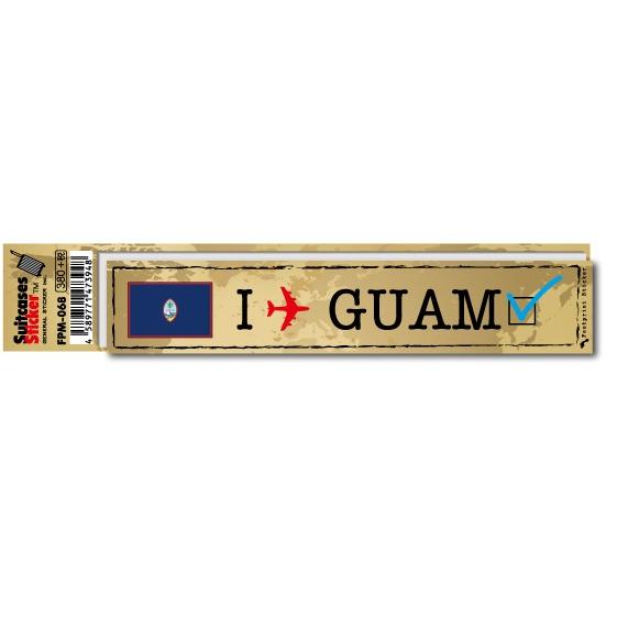 フットプリントステッカー FP068 グアム 島旗 GUAM スーツケース