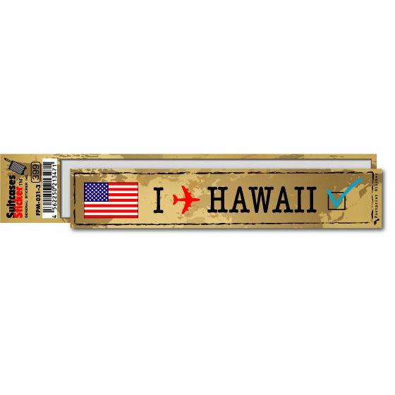 フットプリントステッカー FPM031-03 ハワイ HAWAII 地図柄 スーツ