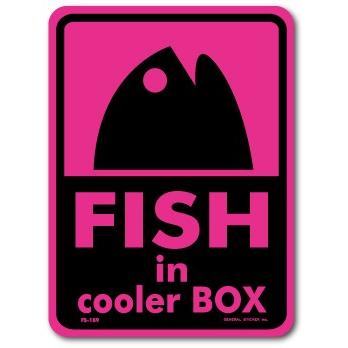 釣りステッカー パロディアイコン フィッシュ イン クーラーボックス ピンク Fs1 フィッシング ステッカー 釣り グッズ Fs 1 ゼネラルステッカー 通販 Yahoo ショッピング