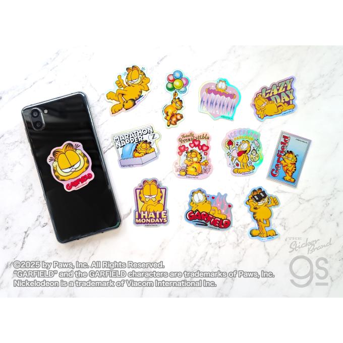 12種セット ガーフィールド ホログラムミニステッカー アニメ アメリカ