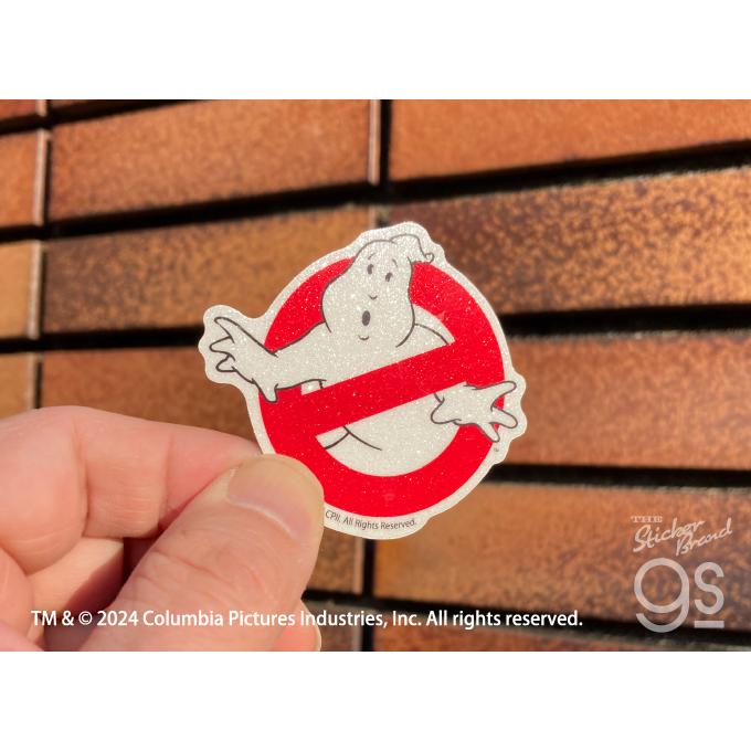 ゴーストバスターズ 白グリッターステッカー ロゴ 映画 Ghostbusters コメディ SF アメリカ gs 公式グッズ GSB005 ...