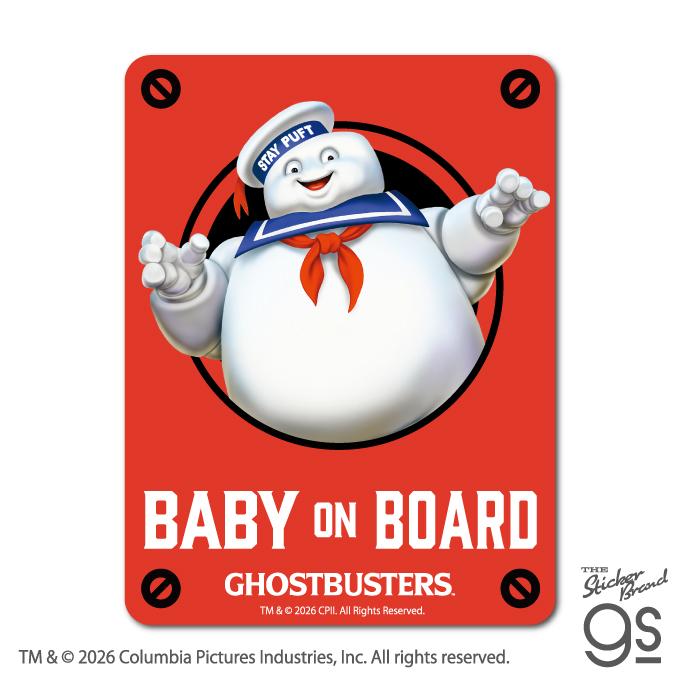 ゴーストバスターズ 車用ステッカー BABY ON BOARD 映画 Ghostbusters コメディ SF アメリカ gs 公式グッズ ...