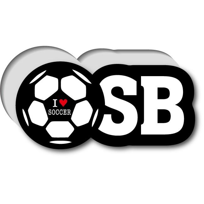GSJ006 サッカーポジションステッカー サイドバック SB : ゼネラル
