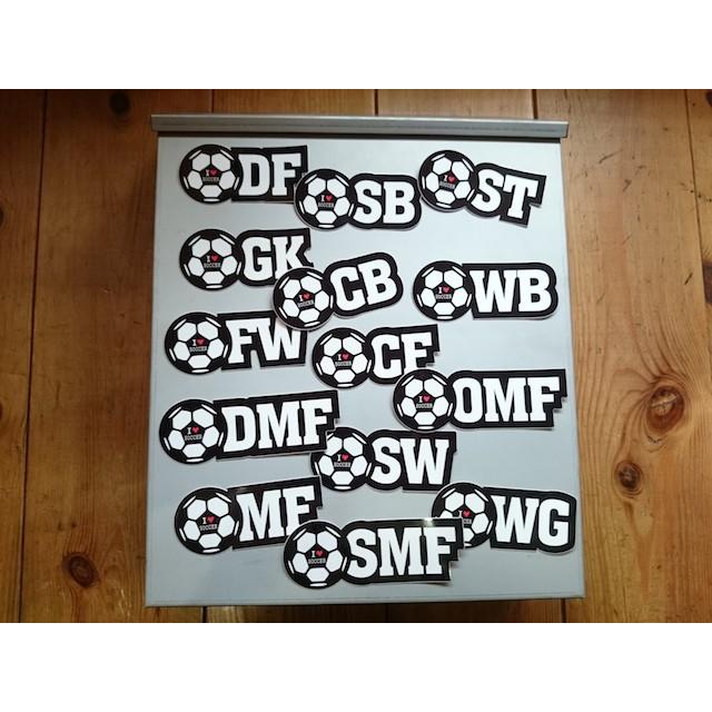 GSJ011 サッカーポジションステッカー フォワード FW : ゼネラル