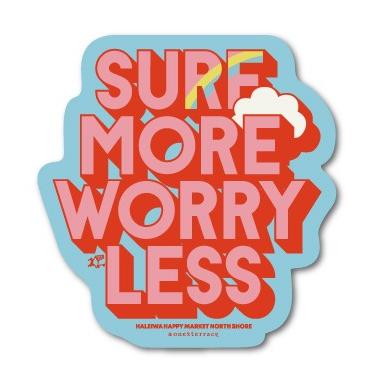 ハレイワハッピーマーケット ステッカー Surf More Worry Less Hhm054 おしゃれ ハワイ ノースショア グッズ Hhm 054 ゼネラルステッカー 通販 Yahoo ショッピング