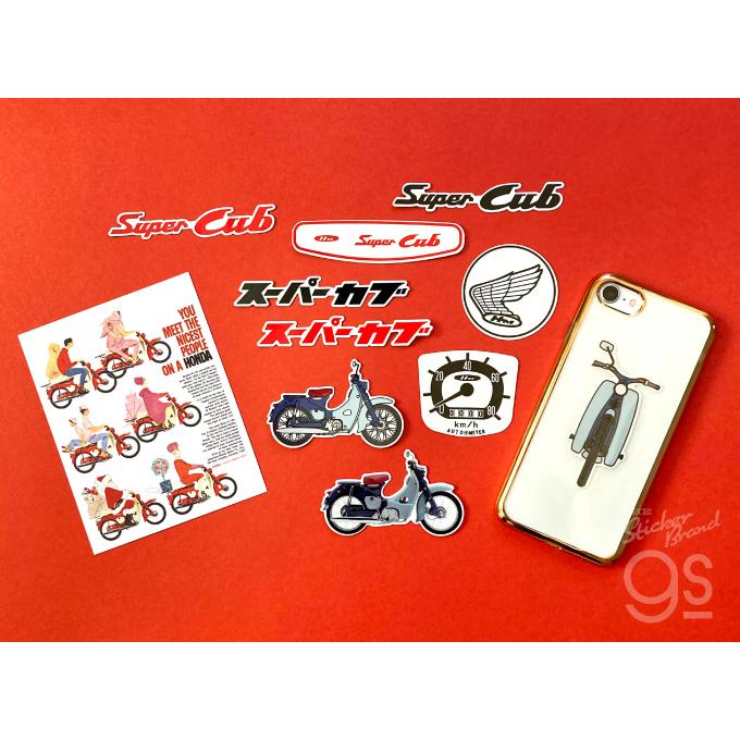 Honda ダイカットステッカー スーパーカブ ロゴ ブラック コレクション