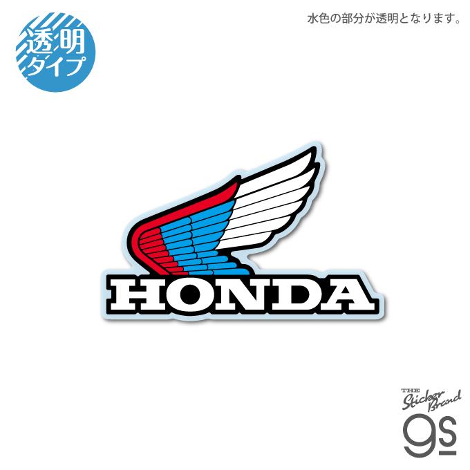 Honda ロゴ ダイカットクリアステッカー 1972WING mark TRICOLOR01 L