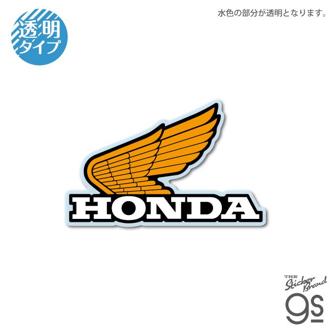 Honda ロゴ ダイカットクリアステッカー 1972WING mark YELLOW L Honda ロゴ ダイカットクリアステッカー 1972WING mark YELLOW L