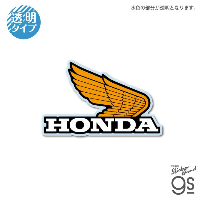 Honda ロゴ ダイカットクリアステッカー 1972WING mark YELLOW R Honda ロゴ ダイカットクリアステッカー 1972WING mark YELLOW R