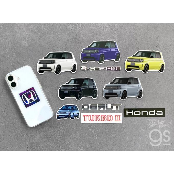 Honda クリアステッカー TURBO II 車 自動車 透明 コレクション スマホ
