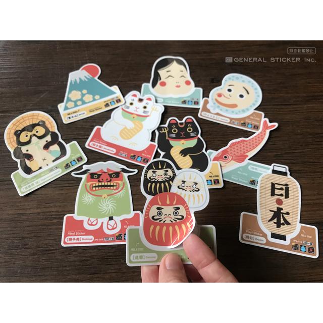 JAPANステッカー 達磨 Daruma Mサイズ 日本 JPS009 インバウンド お