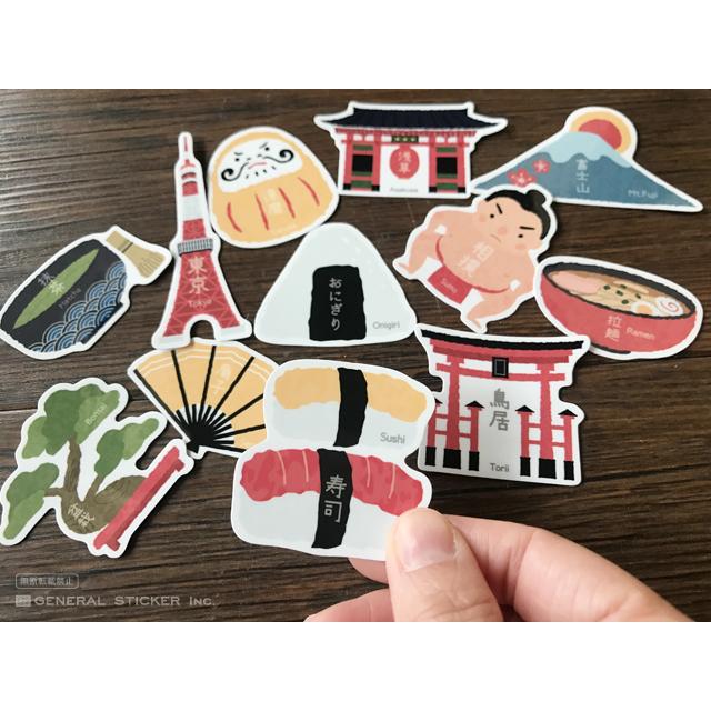 BABYL グッズ まとめ売り フラッグ ラババン おふだステッカー JAPANステッカー 相撲 Sumo Sサイズ 日本 JPS021 インバウンド お土産
