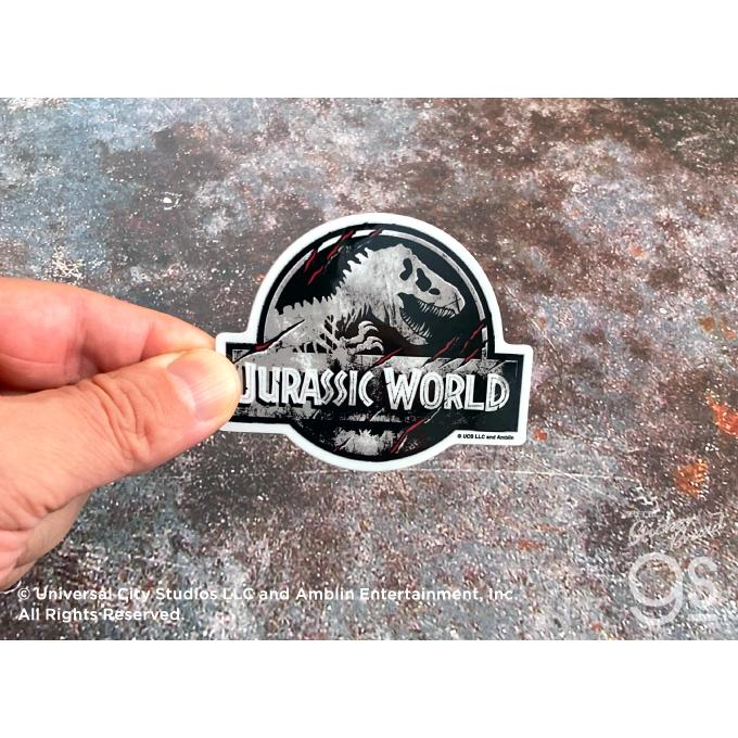 ラ*ア様 ジュラシックワールド　トレカ　ステッカー　未開封　ジュラシックパーク ジュラシック・ワールド ダイカットステッカー JURASSIC WORLD ロゴ01