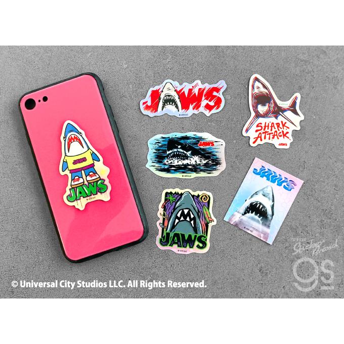 6種セット ジョーズ ホログラムミニステッカー JAWS 50周年 サメ