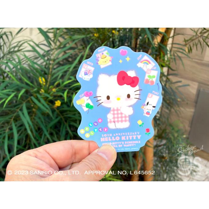 ハローキティ50thダイカットステッカー 夢みるキティへ ケーキ サンリオ かわいい キャラクター 50周年 記念 KITTY gs 公式グッズ KT50-004｜we-love-sticker｜03