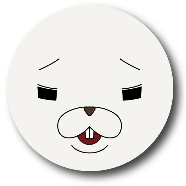 LCB106 紙兎ロペ 76mm缶バッジ ロペ アップ : ゼネラルステッカー