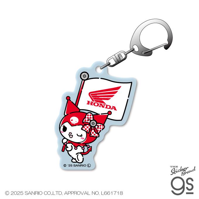 Honda×KUROMI アクリルキーホルダー サンリオ クロミ sanrio コラボ バイク 人気 可愛い キャラクター gs 公式グッズ LCK070（Yahoo!・ゼネラルステッカー）