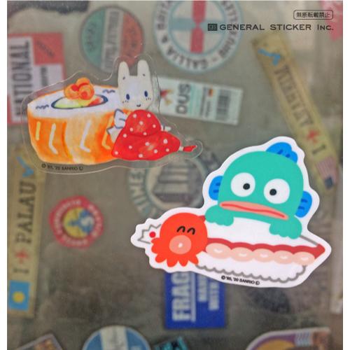 マイメロディ お寿司 ステッカー サーモン ダイカット イラスト