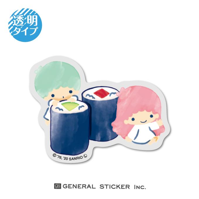 リトルツインスターズ お寿司 透明ステッカー 鉄火 かっぱ巻 イラスト サンリオ キャラクター インバウンド お土産 ライセンス商品 Lcs10 Gs グッズ Lcs 10 ゼネラルステッカー 通販 Yahoo ショッピング