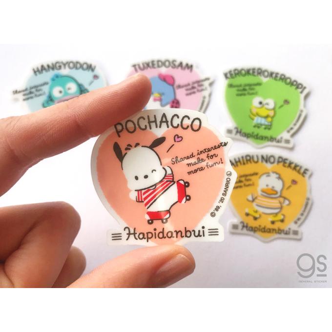 タキシードサム はぴだんぶい クリアステッカー サンリオ キャラクター