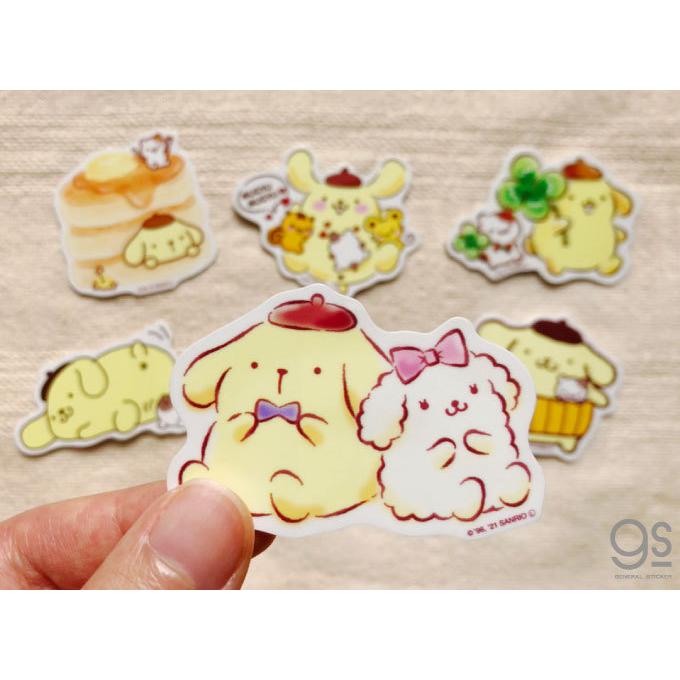 ポムポムプリン ミニステッカー むぎゅむぎゅ キャラクターステッカー