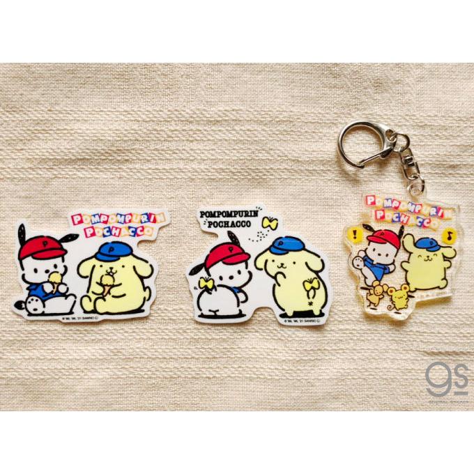 ポムポムプリンxポチャッコ ちょうちょ ミニステッカー キャラクター