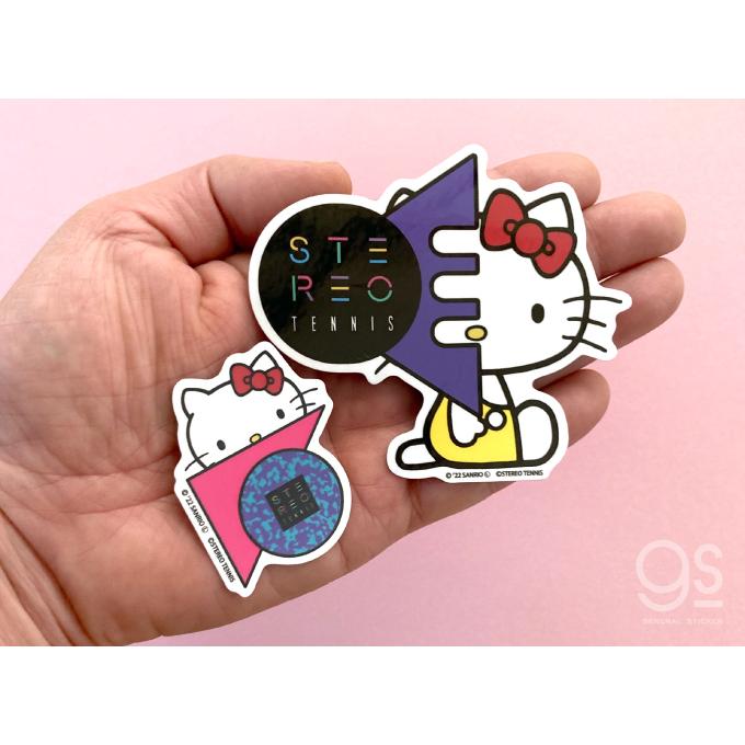 ハローキティ×ステレオテニス ステッカー2枚セット A サンリオ ハローキティ×ステレオテニス ステッカー2枚セット A サンリオ