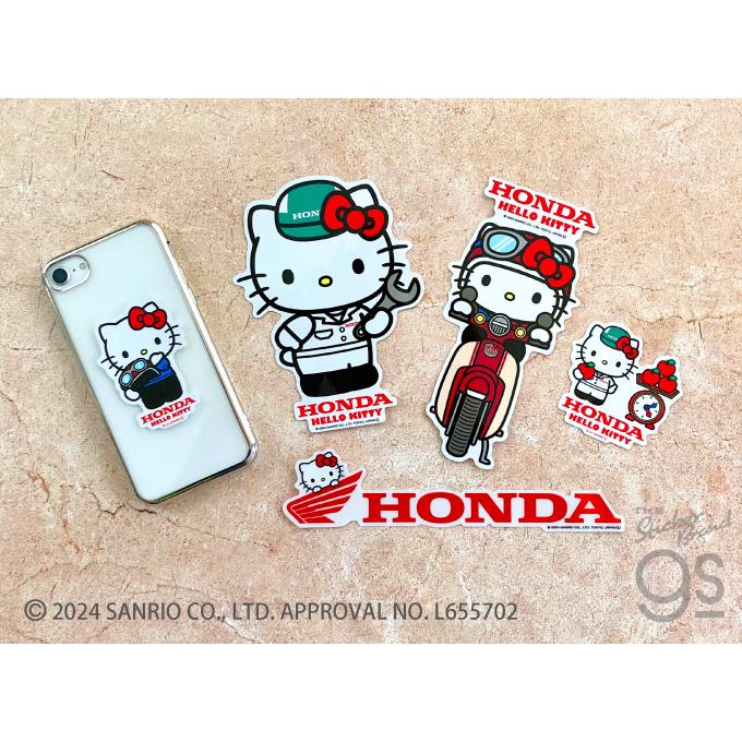 Honda×ハローキティ ビッグサイズステッカー バイク 可愛い Honda×ハローキティ ビッグサイズステッカー バイク 可愛い