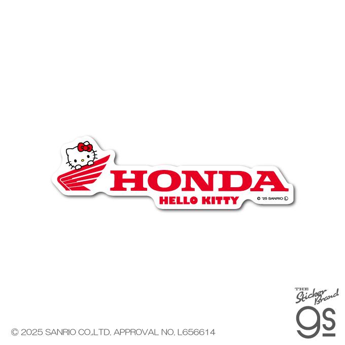 Honda×ハローキティ ダイカットステッカー ロゴ サンリオ バイク 車