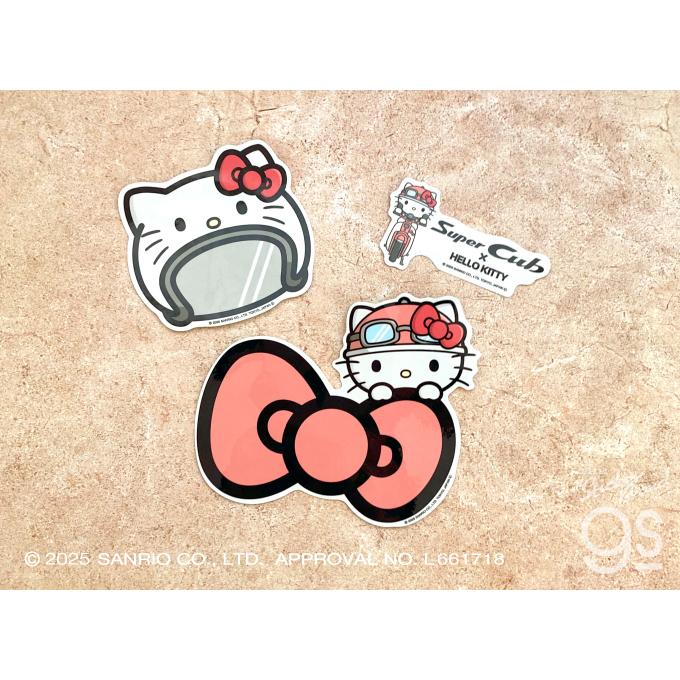 3枚セット Super Cub×サンリオキャラクターズ ビッグステッカーセット