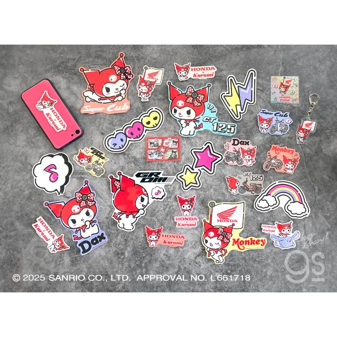Honda×KUROMI ダイカットステッカー Super Cub サンリオ クロミ sanrio