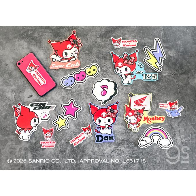 Honda×KUROMI ビッグステッカーセット Super Cub サンリオ クロミ