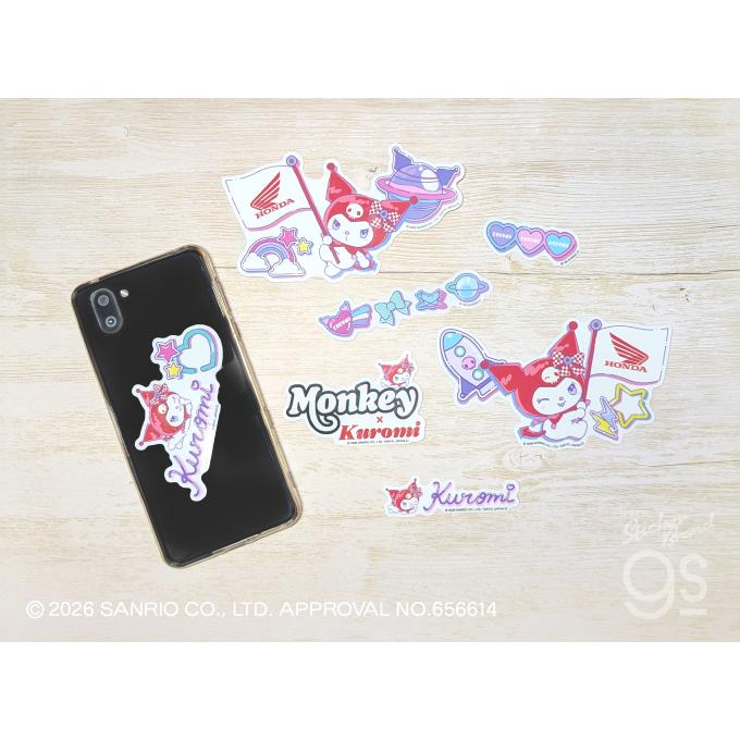 7枚セット Monkey×KUROMI ステッカー サンリオ クロミ sanrio コラボ