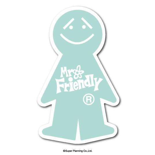 Mr.Friendly ミニステッカー 薄緑 パステルグリーン ミスター