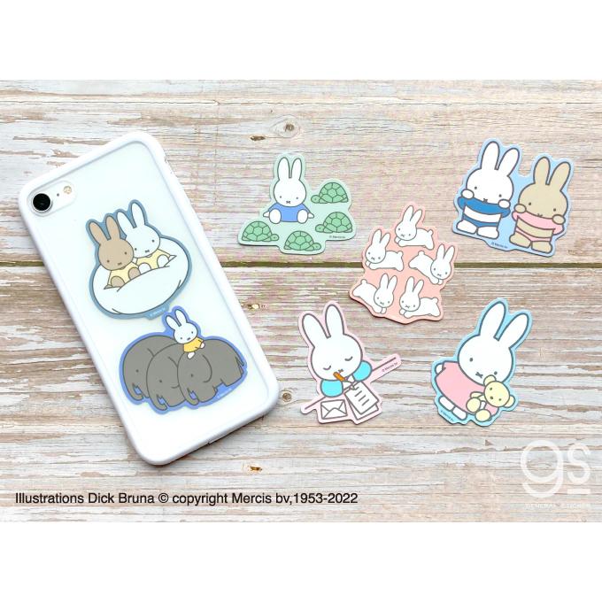 miffy ダイカットビニールミニステッカー ミッフィー&くまちゃん