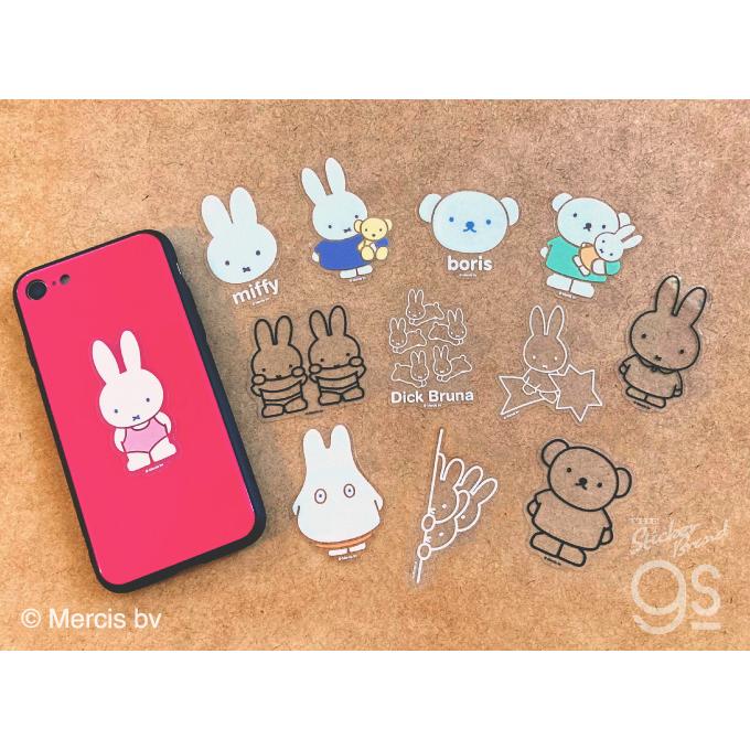 モノクロ6種セット miffy クリアステッカー モノクロ