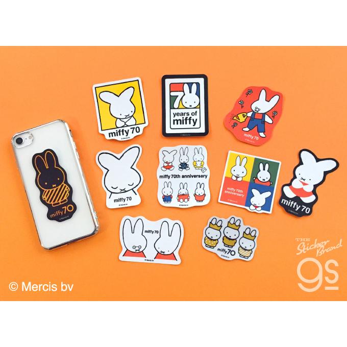 8種セット miffy70周年 ダイカットステッカー ミッフィー 記念 期間
