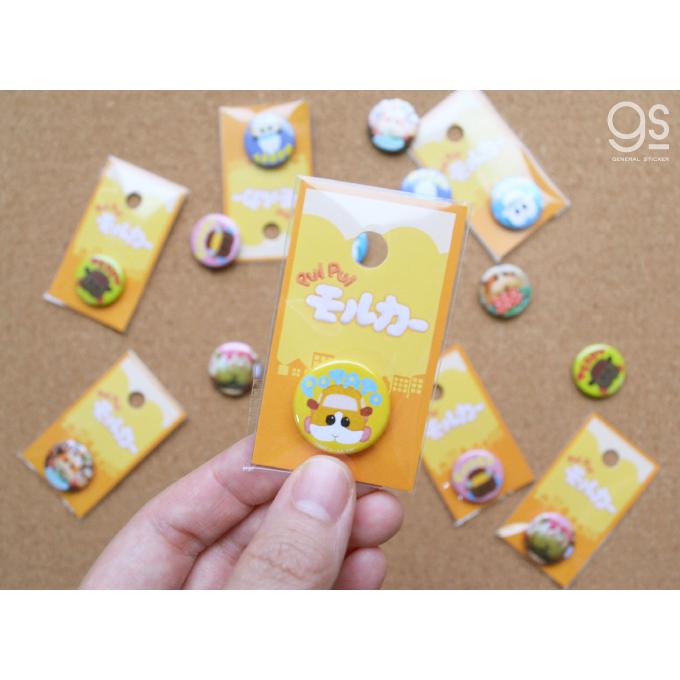 PUI モルカー 22mm缶バッジ おやすみ キャラクター缶バッジ アニメ