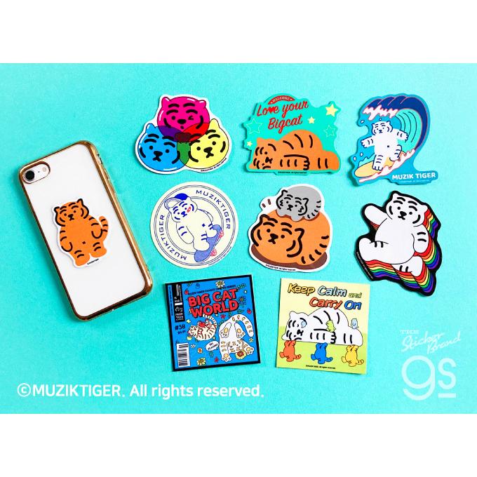 MUZIK TIGER ダイカットステッカー スケボー オシャレ ムジーク