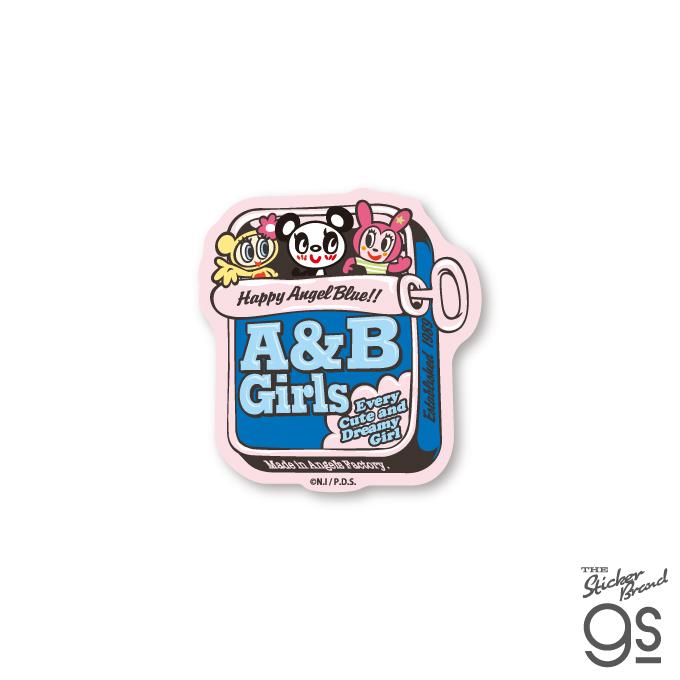 エンジェルブルー ダイカットミニステッカー A&B Girls キャラクター