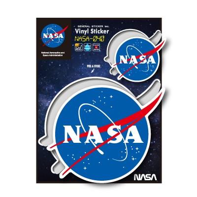 NASAステッカー NASA ホワイト ミートボール ロゴ エンブレム 宇宙