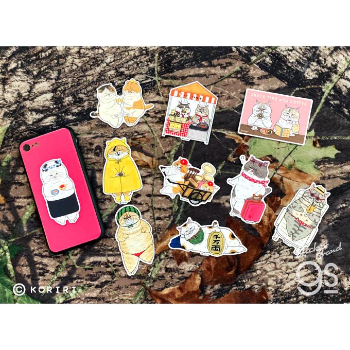 世にも不思議な猫世界 クロス素材ステッカー 旅行 KORIRI 猫 ねこ