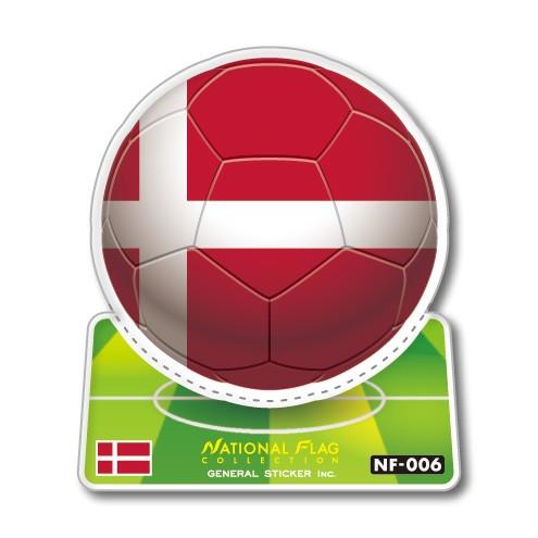 サッカーボールステッカー デンマーク DENMARK NF006 スポーツステッカー ワールドカップ｜we-love-sticker